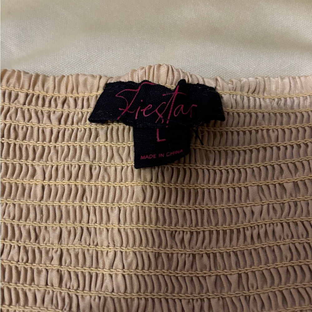 Chic Yellow Ruched Blouse - Picture 4 of 4